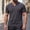 Dark Gray, variant on Mens V Neck Short Sleeve T Shirt with Rivet Detail Casual Henley Style Tee Soft Breathable Cotton Blend Comfort Fit Daily Wear Green S