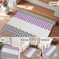 thumbnail image 6 of Area Rug 2x3ft Geometric Chevron Purple Carpets Indoor Floor Area Mat Doormat Entrance Mat Rugs for Entry Living Room Dining Room Kitchen Bedroom, White Stripes Sofa Throw Carpet, 6 of 9