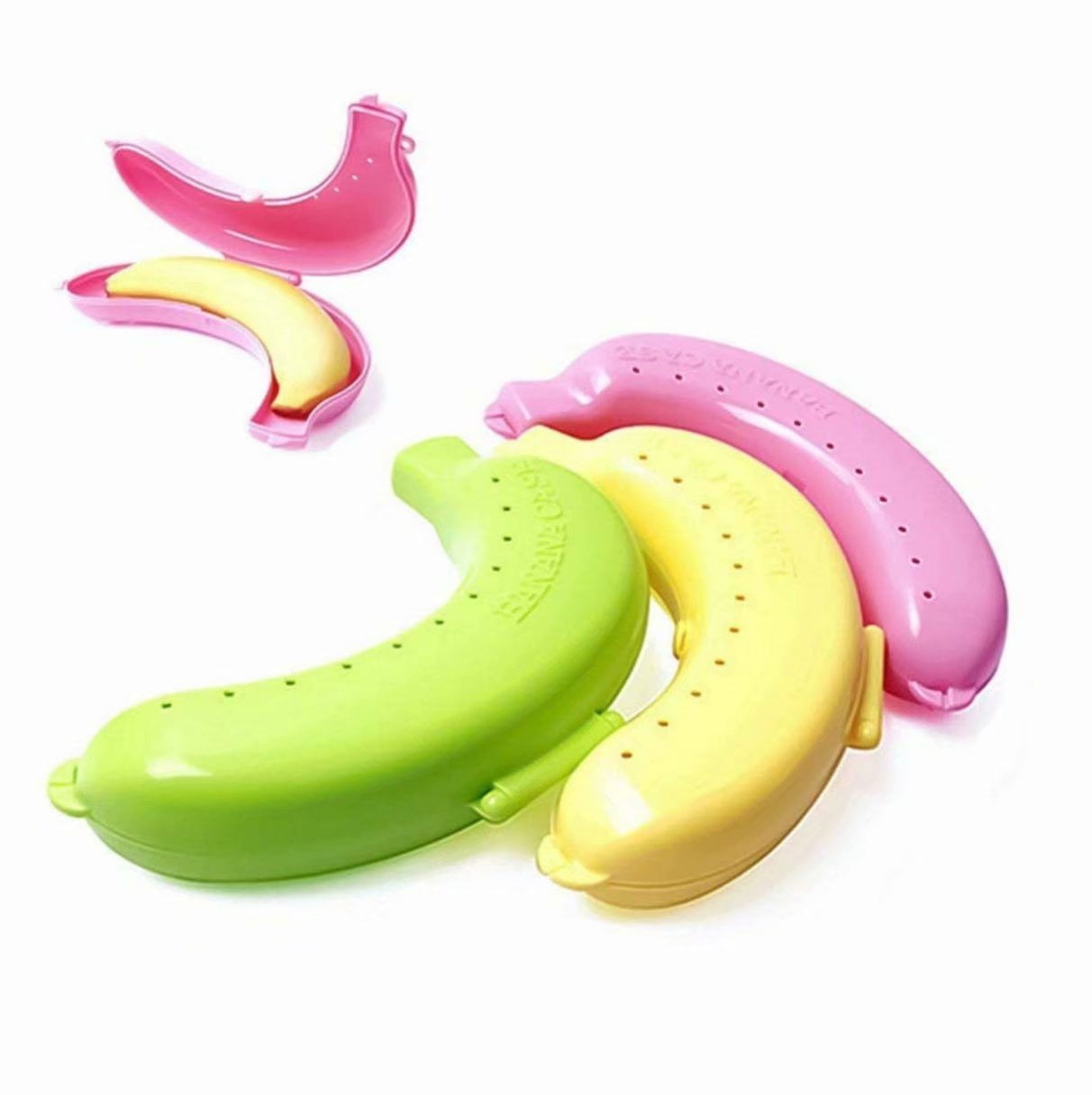 Banana Saver Container Keeper Storage Case Pack of 3 (Yellow, Green