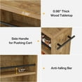 thumbnail image 6 of Tribesigns 4 Tier Slim Storage Cart with Wheels, Rolling Kitchen Cart Utility Cart with Storage Shelf, Brown, 6 of 13