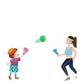 thumbnail image 3 of Outdoor Indoor Games Activities, Pop and Catch Ball Games with 2 Launcher Baskets and 4 Balls, Christmas Beach Party Toys Games Birthday Gifts for Ages 4 5 6 7 8 10 12+ and Adults, 3 of 9