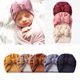 thumbnail image 1 of Winter Autumn New Thick Warm Cotton Baby Hat Big Bows Newborn Baby Bonnet 0-36 Months Knit Baby Girl Hat Beanie Cap5 He Qiyong unisex, 1 of 1