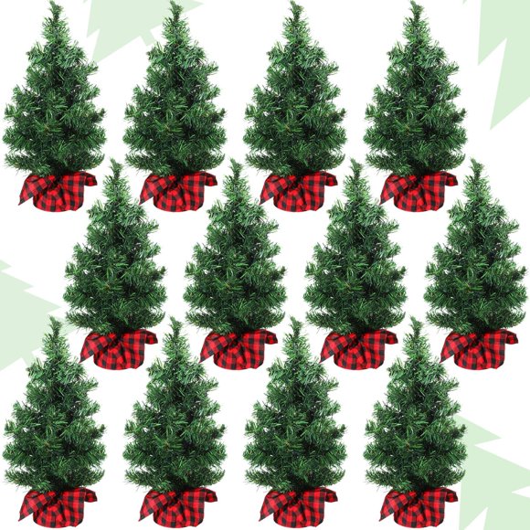 Árbol de Navidad artificial con cenna apagada de 40 cm con base x12