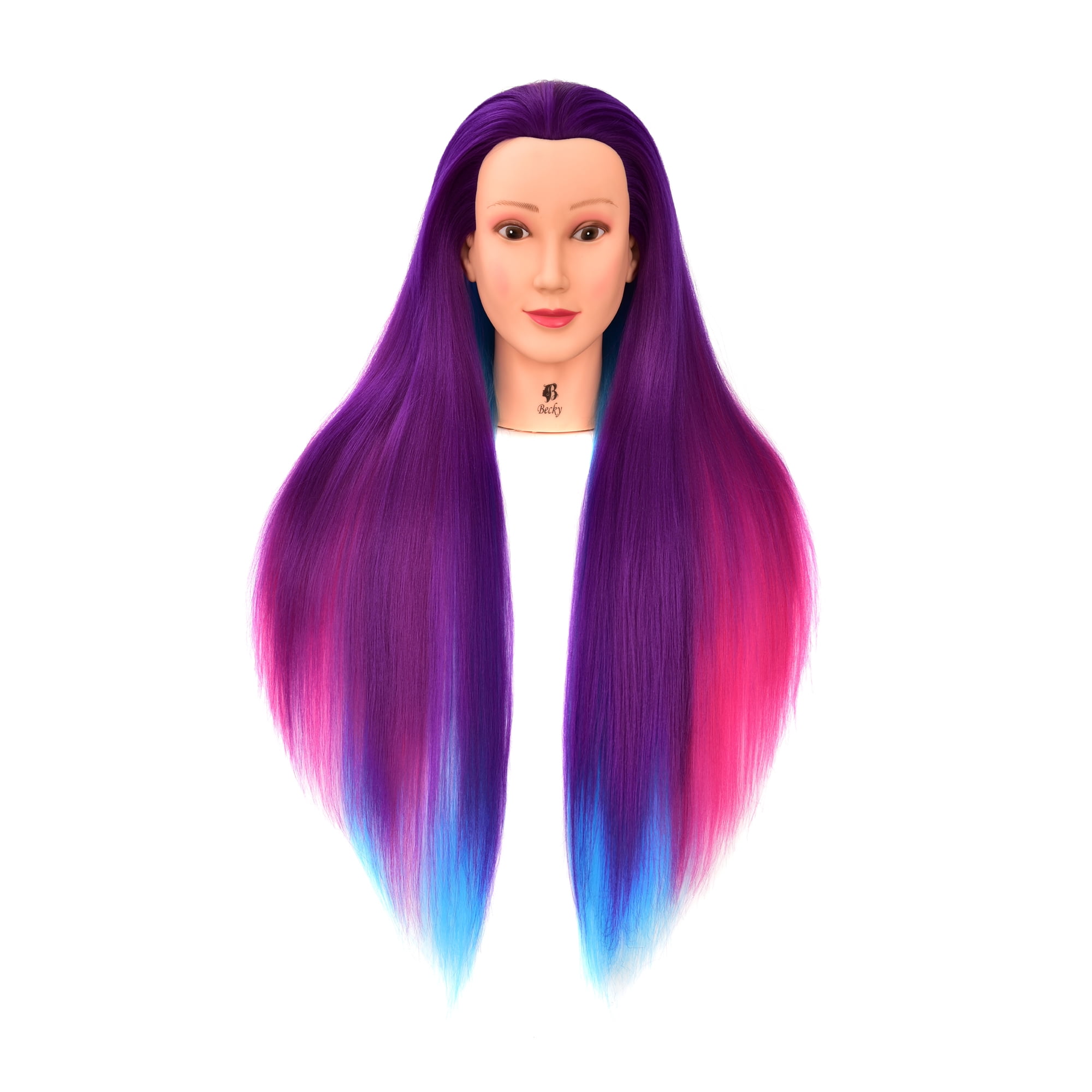 30" Synthetic Fiber Mannequin Head (Long and Thick) Hairdresser Rainbow Unicorn Training Head Manikin Cosmetology Doll Head
