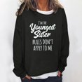 thumbnail image 2 of Sudadera de gran tamaño con estampado de letras y texto divertido para mujer, cuello redondo, manga larga, suelta, blusa individual Pompotops  gfhjh18807, 2 of 5
