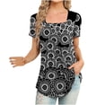 thumbnail image 1 of Pompotops T-Shirt Décontracté à Manches Courtes Imprimé Mode pour Femmes, 1 of 6