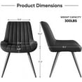 thumbnail image 3 of Hawsaiy Modern Upholstered Dining Chairs Set of 4, Comfy Kitchen Side Chairs with Thick Cushions & Metal Legs, Black, 3 of 8