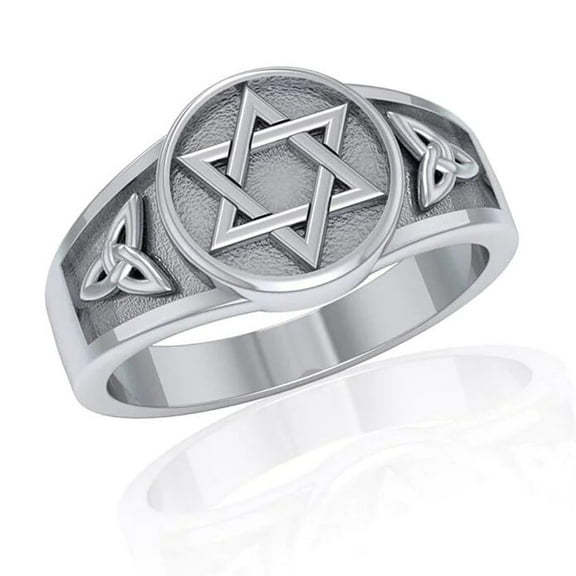 Star of David Hexagram 925 Sterling Silver Ring Fine Jewish Faith Jewelry