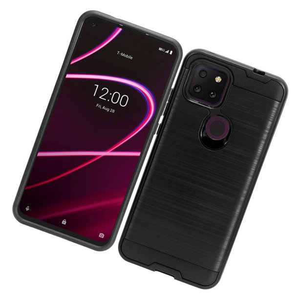 TMobile REVVL 5G, TCL Revvl 5G Phone Case Brushed Texture Slim Hybrid Shockproof Dual Layer