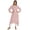 Light Pink, variant on Moomaya Solid Rayon Kurta For Women bell Sleeve Drawstring Neck Long Ethnic Kurti