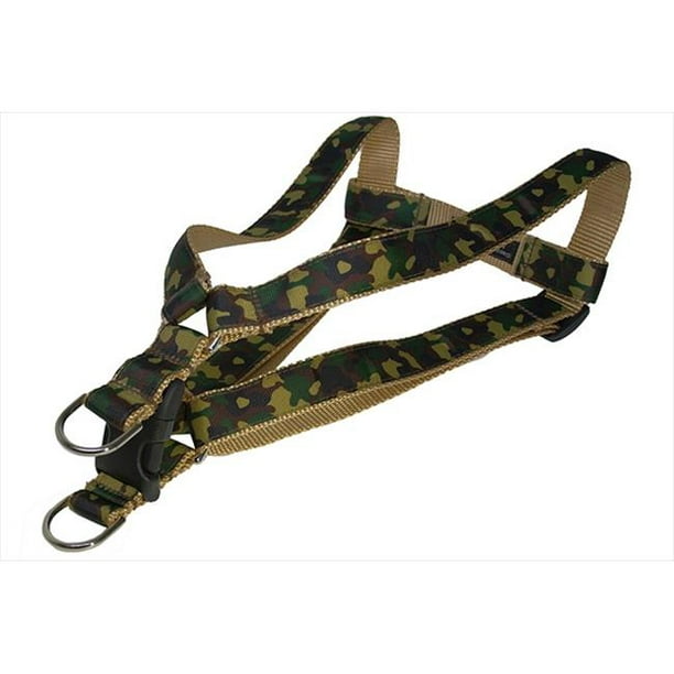 Sassy Dog Wear Tan Camouflage--GRN4-H Harnais pour Chiens - Tan & Green- Large