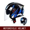 thumbnail image 2 of Casco de motocicleta de doble lente 3/4, casco medio para hombre, casco universal para las cuatro estaciones para mujer, tres cuartos, 2 of 5