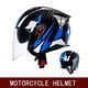 thumbnail image 2 of Casco de motocicleta de doble lente 3/4, casco medio para hombre, casco universal para las cuatro estaciones para mujer, tres cuartos, 2 of 5