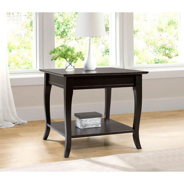 Linon Dayton End Table Espresso Com Linon Dayton End Table Espresso, Small Espresso Stained Coffee Tables