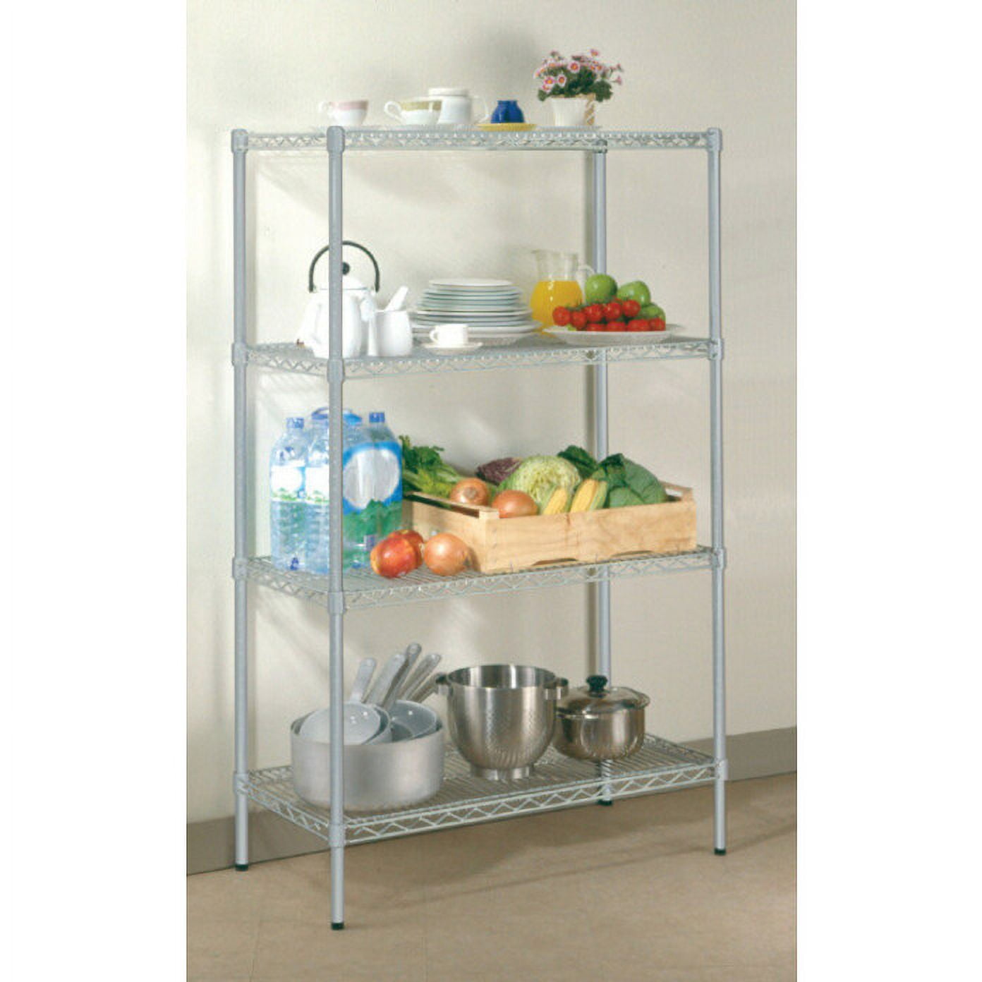 OFM Adjustable Wire Shelving Unit 48x72, 18 Deep, in Silver (S487218-SLVR)