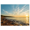 thumbnail image 2 of Ocean Shore au Lever du Soleil avec Rochers - Uvre d'Art Moderne sur Toile, 2 of 3