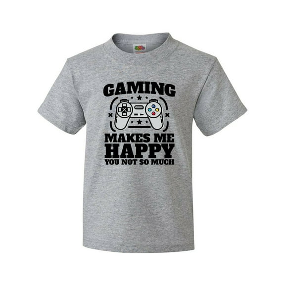 Inktastic Gaming Makes Me Happy Youth T-Shirt