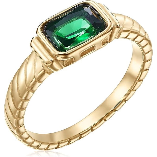 Natural Green Emerald Diamonds Rings Engagement Wedding Band for Women Promotion