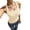 Beige, variant on Women's Solid Color Tank Top with Built In Chest Bra