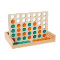 thumbnail image 1 of HILABEE Wooden 4 in A Row Game Adults Birthday Gift Family Fun Toy Travel Board Game, 1 of 9