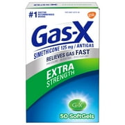 Pack of 4 Gas-X Extra Strength 125 mg Softgels - 50 ct - Package may vary