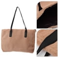 thumbnail image 1 of LOLIPPYY Khaki Plush Handbag for Decor Lightweight Large Capacity Durable Bucket Storage Bag, 1 of 8