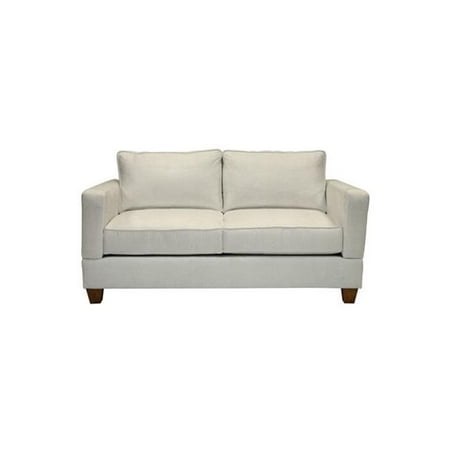 Simplicity Sofa Brandon Solid Oak Quick Assembly Apartment Size Sofa Sand 35 X 66 X 34 In