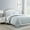 Silver/White, variant on Bibb Home 2-Tone Reversible Down Alternative Comforter - 4 Colors - Navy/Aqua - Full/Queen