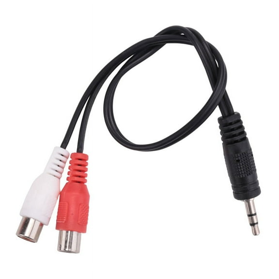 3.5mm stereo adapter headphone jack to 2 audio cable, Male 2x Female