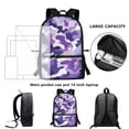 thumbnail image 6 of KUIFORTI Purple Camo Backpack for Boys Elementary School Girls Lightweight Schoolbags for Middle School Students 17 Inch Bookbag with Front Compartment & Side Pockets, 6 of 6