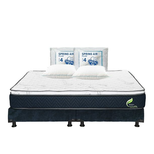 Colchón King Size Restonic Eon + Box + 2 Almohadas