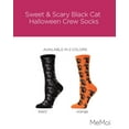 thumbnail image 2 of MeMoi Sweet & Scary Black Cat Halloween Crew Socks - Womens - Female, 9-11, Black, 2 of 7