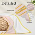 thumbnail image 3 of Modern Pink Gold Body Pillow Cover 20 x 54 Inch Decorative Pillow Cover Minimalist Geometric Yellow Striped Lumbar Pillowcase Seasonal Rectangle Cushion Case for Couch Sofa Bed Living Room, 3 of 9