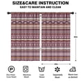thumbnail image 2 of Blackout Kids Curtains,Red Boho Ethnic Geometric Pattern Childrens Insulated Curtains Set Of 2,Bedroom Essentials,Toddler Room Decor 52x84in(132x213cm), 2 of 5