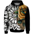 thumbnail image 4 of Sudadera con capucha holgada para hombre, sudadera con estampado de calavera retro para hombre, ropa gótica informal con capucha para hombre, ropa Y2K, 4 of 4