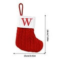 thumbnail image 3 of Dmlowu Christmas Stockings Decorations, 6x7 Incg Red Xmas Stockings with Initials, Luxury Soft Personalized Christmas Stockings for Holiday Party Christmas Tree Decorations Letter W, 3 of 3