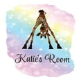 thumbnail image 2 of Personalized Watercolor Decal Bedroom Wall Decal for Children Cartoon Art Safari Animal Colorful Art Cute Custom Name Décor - Size: 30 In x 30 In, 2 of 5