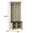 thumbnail image 7 of Twin Star Home Modern Farmhouse Hall Tree with Storage Bench in Autumn Driftwood, 7 of 7