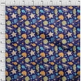 thumbnail image 4 of oneOone Rayon Navy Blue Fabric Beach Craft Projects Decor Fabric Printed By The Yard 56 Inch Wide, 4 of 4