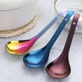 thumbnail image 2 of Lubelski Soup Spoon Food Grade Rust-proof Stainless Steel Thickening Soup Ladle Rice Spoon Cookware Utensil for Home, 2 of 8