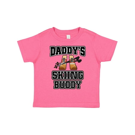 

Inktastic Daddys Skiing Buddy Kids Skis Gift Toddler Boy or Toddler Girl T-Shirt