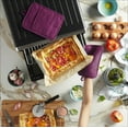 thumbnail image 3 of KitchenAid Ribbed Soft Silicone Pot Holder 2-Pack Set, Beet, 7"x9", 3 of 5