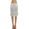thumbnail image 3 of Women's Double Layered Satin Skirt Extender / Half Slip Lingerie 2 Pieces Combo Pack, 3 of 4