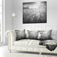 thumbnail image 2 of Designart Black and White Wheat Field - Landscape Printed Throw Pillow - 18x18, 2 of 4