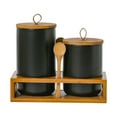 thumbnail image 1 of 2 botes herméticos para cocina Strade Fareast Limited tarro de cocina recipiente multiusos negro 1M 1L, 1 of 8