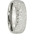 thumbnail image 4 of Stainless Steel Brushed & Polished Textured 8mm Band, 4 of 9