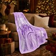 thumbnail image 3 of Positive Affirmation Choose Happy Typography Collage Purple, Cozy Typography Art Scene, Warm Flannel Blanket for Living Room and Reading Nook, Art Lovers Valentine's Day Gift, Artistic Home Decor, 3 of 9