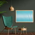 thumbnail image 2 of Ombre Wall Art with Frame, Open Blue Sky on a Spring Day Inspired Vivid Blue Colored Modern Nature Design Art, Printed Fabric Poster for Bathroom Living Room, 35" x 23", Turquoise, by Ambesonne, 2 of 2