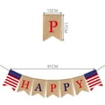 thumbnail image 2 of HONITANO 1Pack Burlap Banner Garland Usa Flag Pennant Independence Day Decorations Assorted Color 200 x 13 x 17 in, 2 of 8
