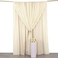 thumbnail image 3 of Efavormart 10ftx10ft Beige Dual Layered Polyester Sheer Chiffon Backdrop Curtains With Rod Pockets, 3 of 10
